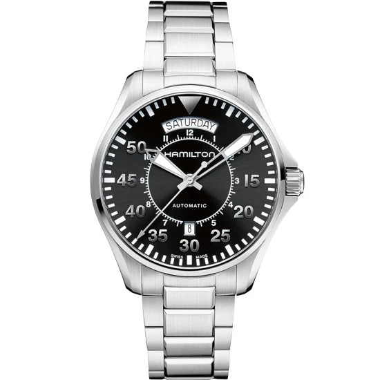 HAMILTON KHAKI AVIATION PILOT DAY DATE AUTO