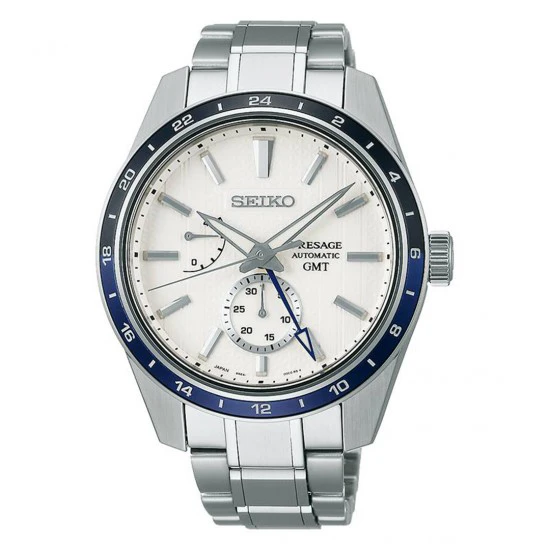 SEIKO OROLOGIO DA UOMO PRESAGE AUTOMATICO 3 SFERE GMT