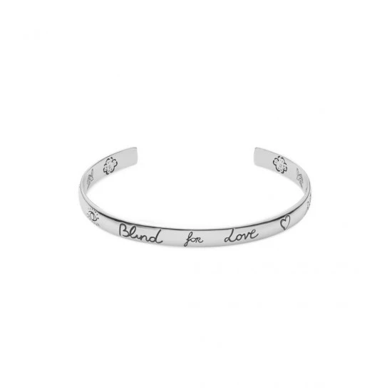 Gucci Bracciale Blind For Love Rigido argento