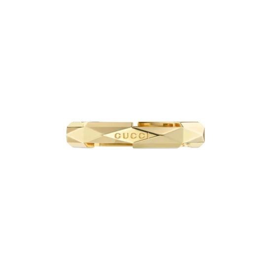 GUCCI Anello Link to Love con borchie in oro giallo 18kt