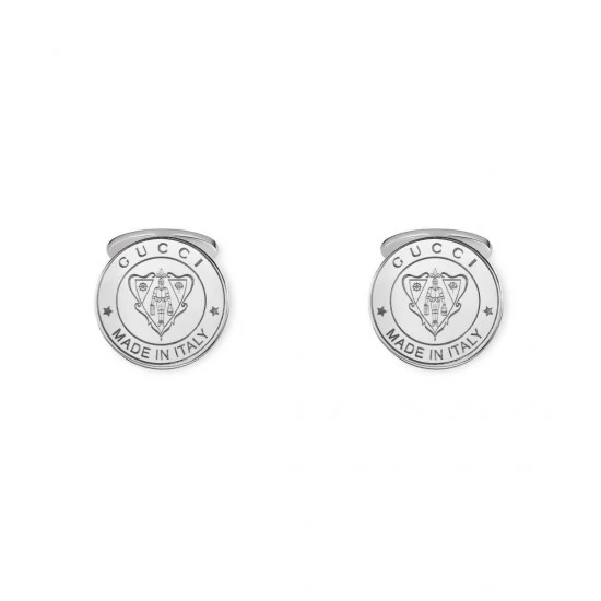 Rosas 1945 Gucci Gemelli in argento con stemma Gucci inciso