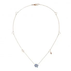 Rosas 1945 GUCCI COLLANA FLORA FIORE DIAMANTI ZAFFIRI BLU